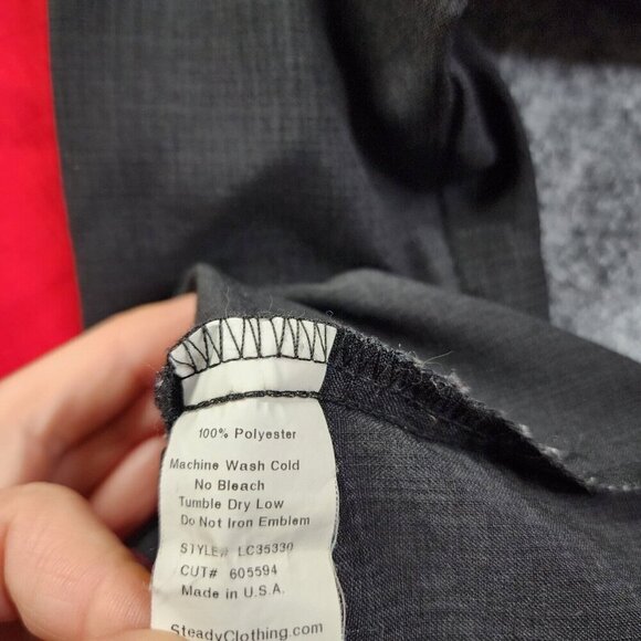 STEADY Last Call.Mens 3XL Shirt Black Red Tiki Bowling Lounge Casual Rockabilly - Picture 8 of 13